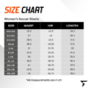 Size Chart for Women's Soccer Shorts