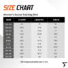 Size Chart for Women's Soccer Training Shirt