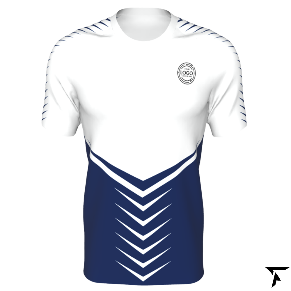 Basketball T-shirt - White and Blue