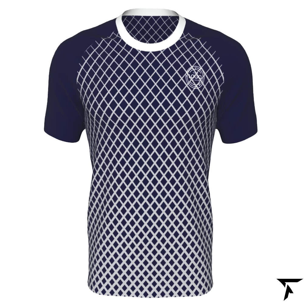 Basketball T-shirt - Blue and White