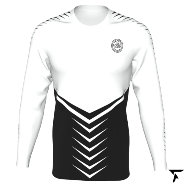 long sleeve shirts for basketball - White and Black