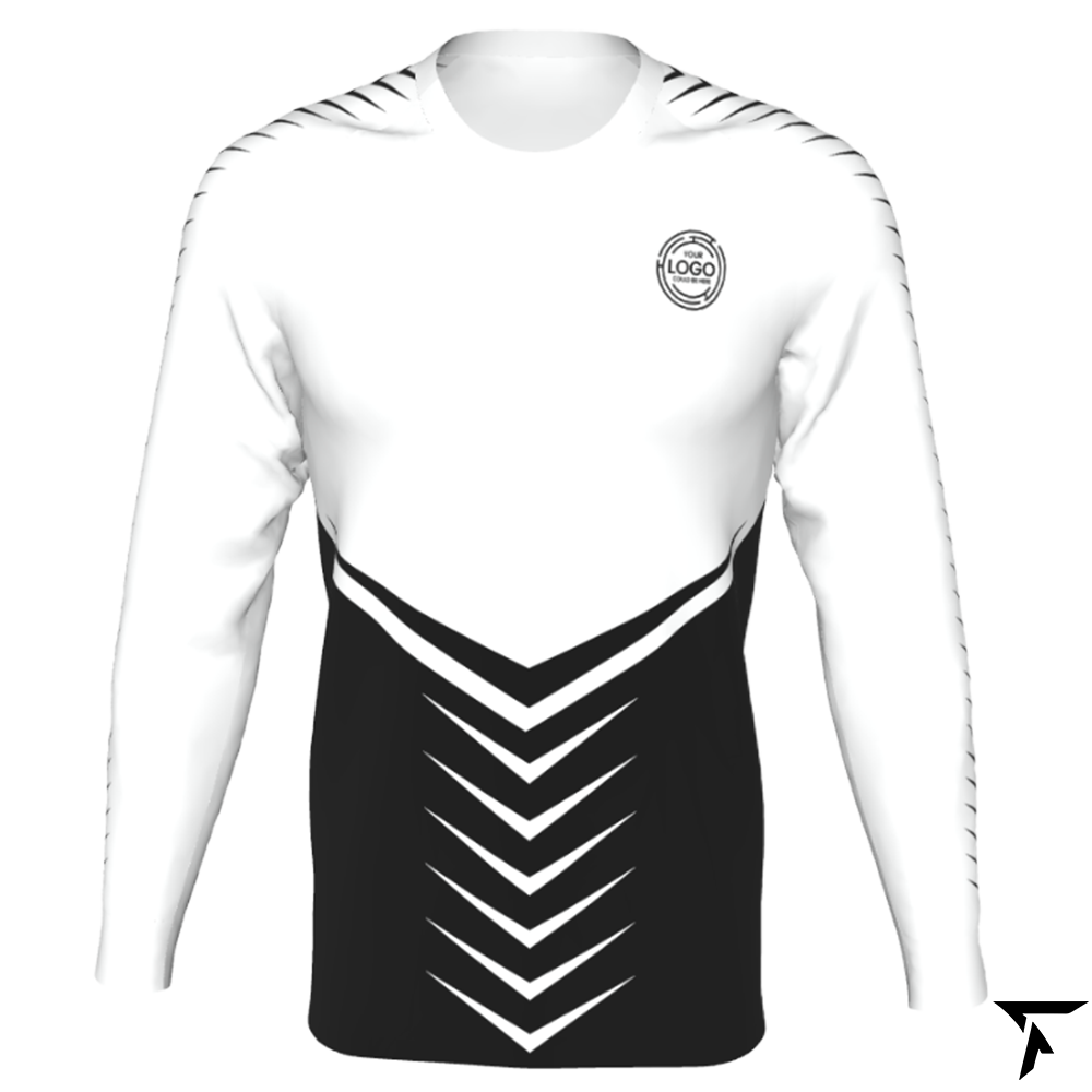 long sleeve shirts for basketball - White and Black