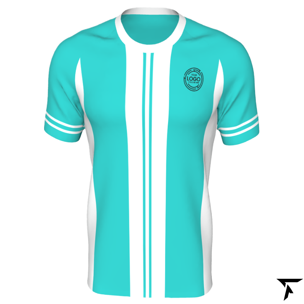 Custom Basketball Shirt - White and Light Blue