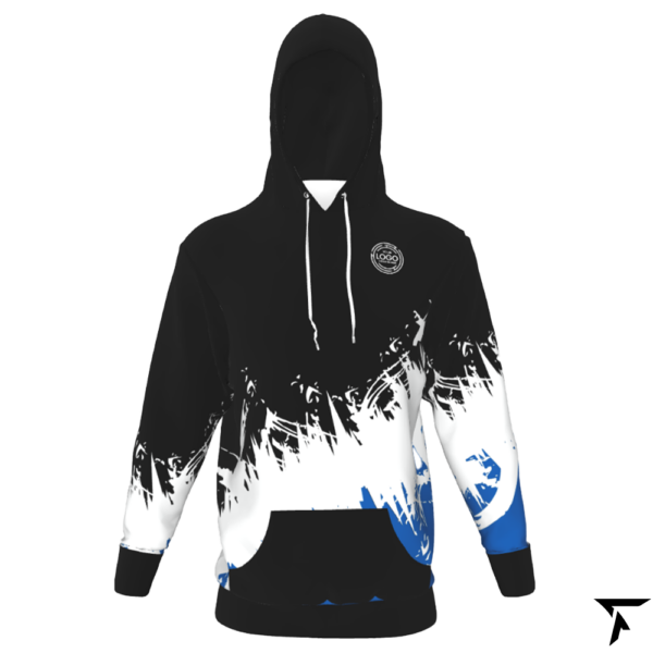 Custom Hoodie for Men - Black, White and Blue