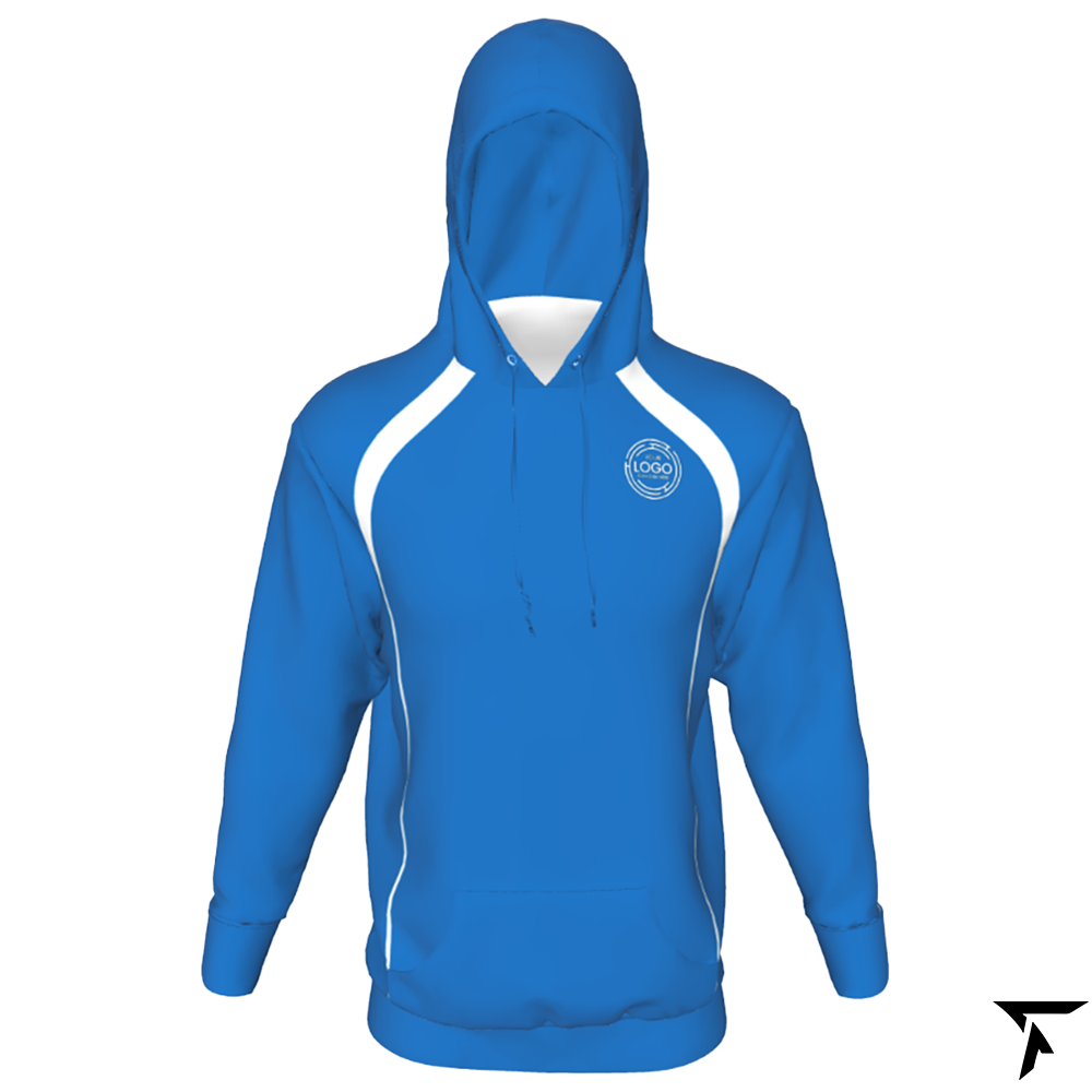 Custom Hoodie for Women - Blue and White