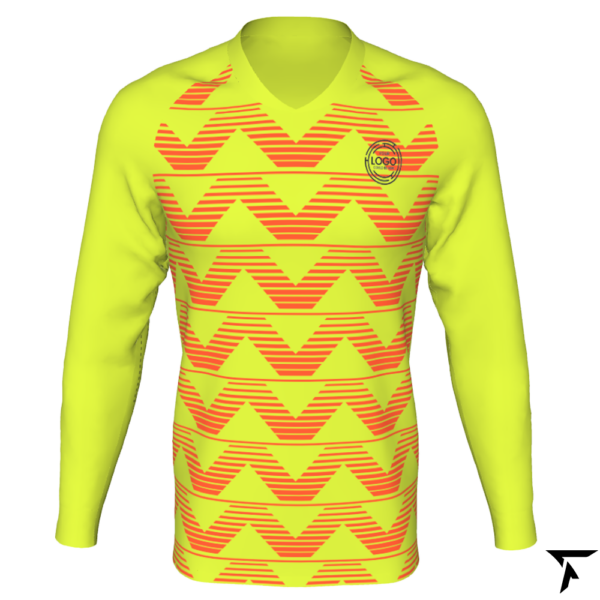 Custom Soccer Goalkeeper Jerseys - Orange and Lime Green