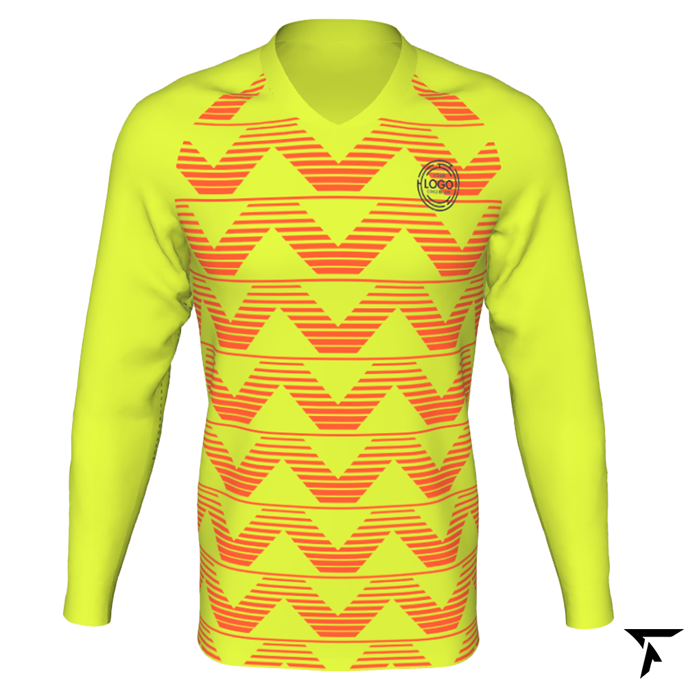 Custom Soccer Goalkeeper Jerseys - Orange and Lime Green