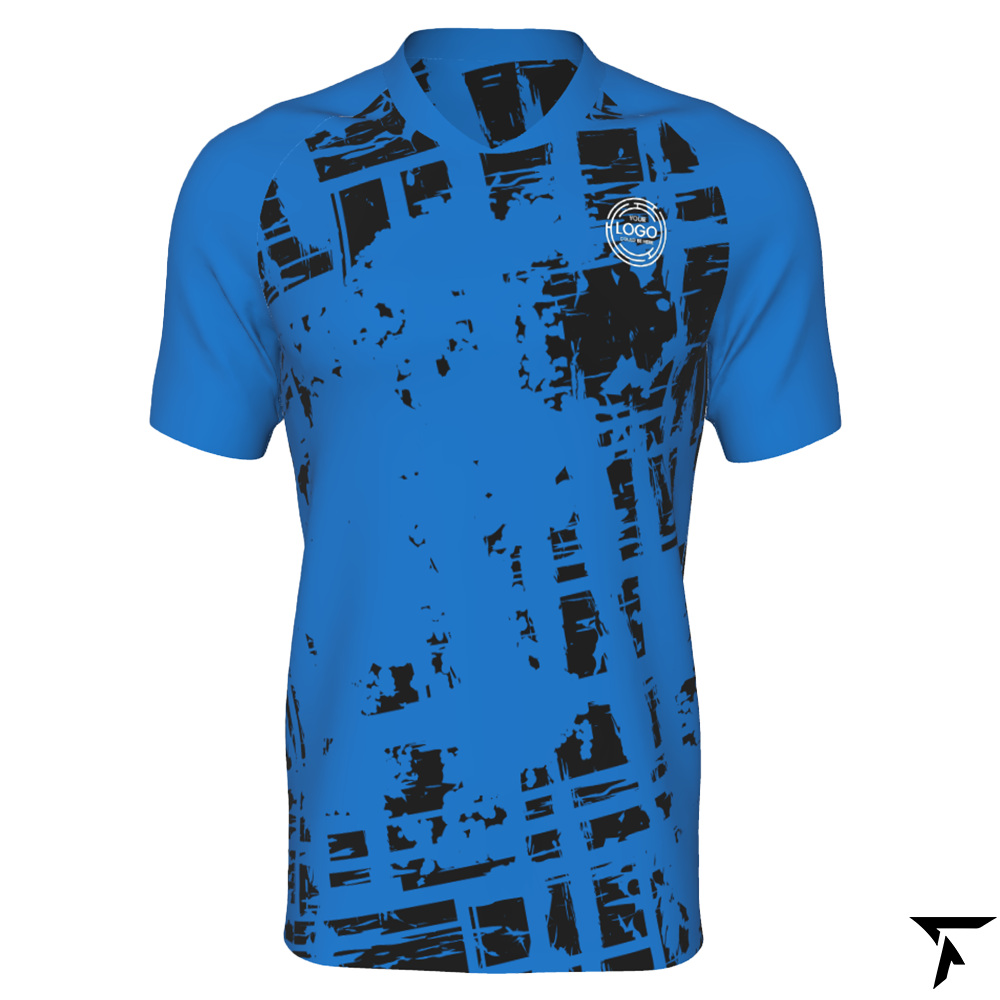 Custom Soccer Shirts - Blue and Black