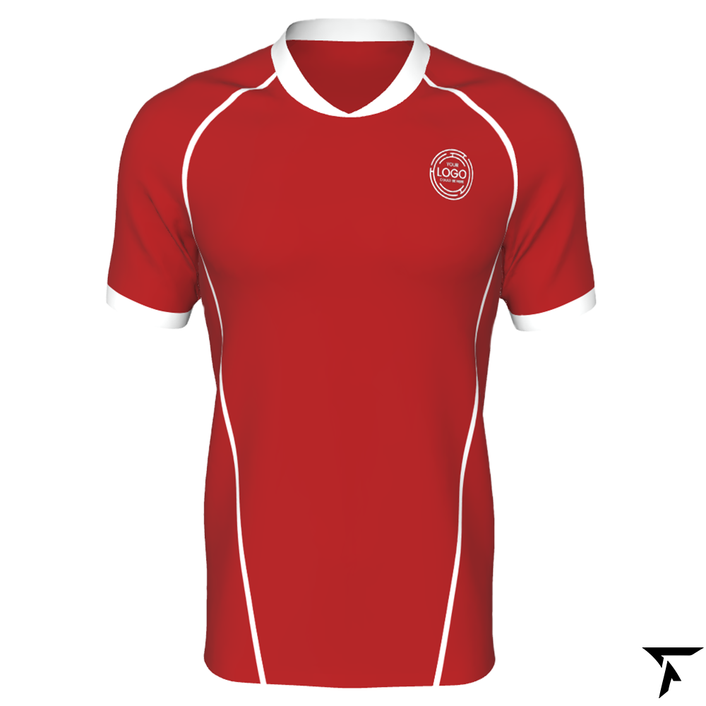 Custom Soccer Shirts - Red and White Stripes