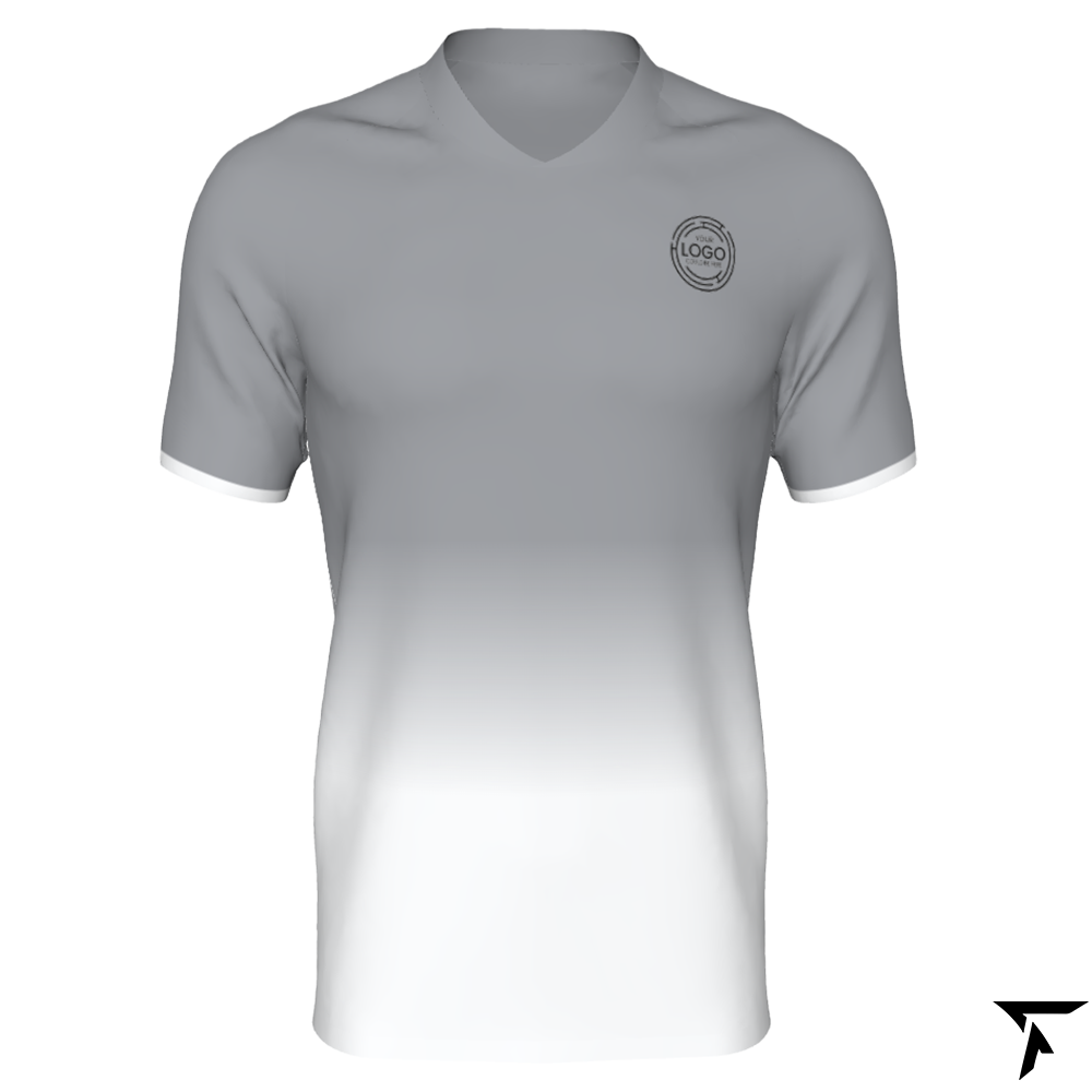 Custom Soccer Shirts - White and Gray