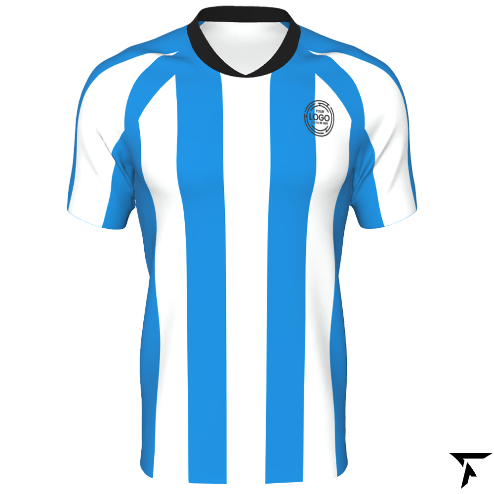 Custom Soccer Tops - blue and white