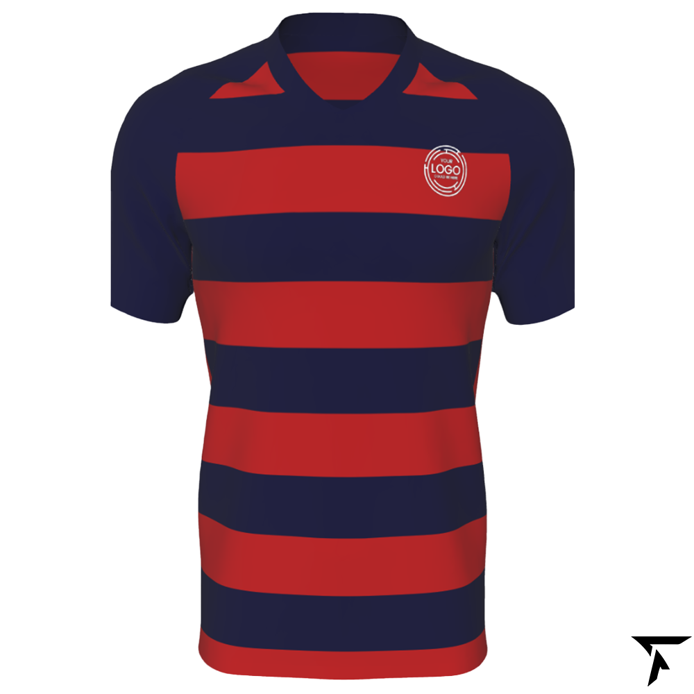 Custom Soccer Tops - red and dark blue