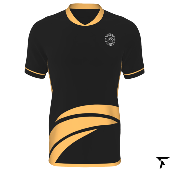 Custom Soccer Tops - black and gold