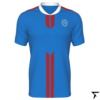 Customisable Soccer Jerseys - Blue with Red Stripes