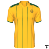 Customisable Soccer Jerseys - Yellow with Green Stripes