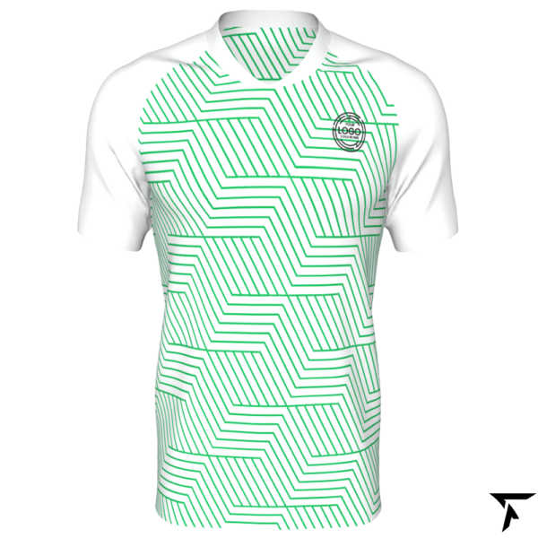 Customisable Soccer Jerseys - Green and White