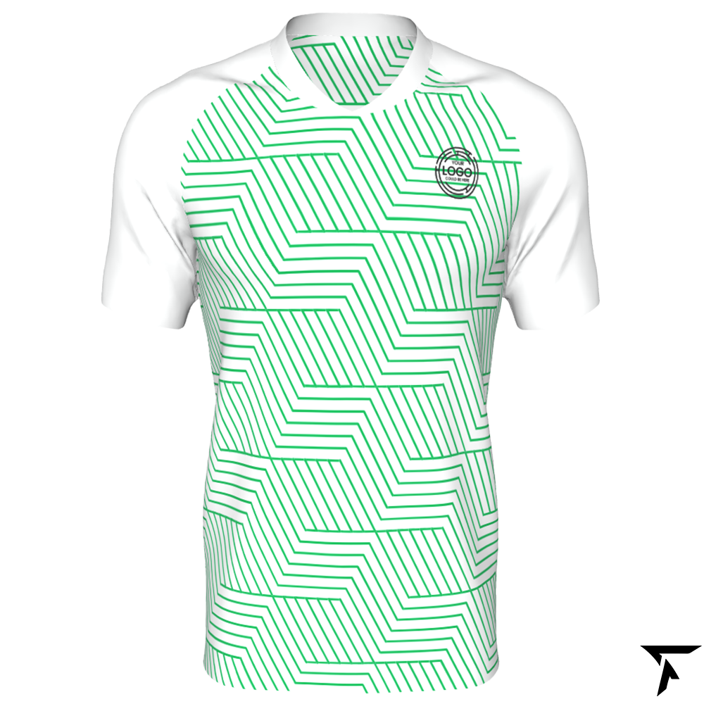 Customisable Soccer Jerseys - Green and White