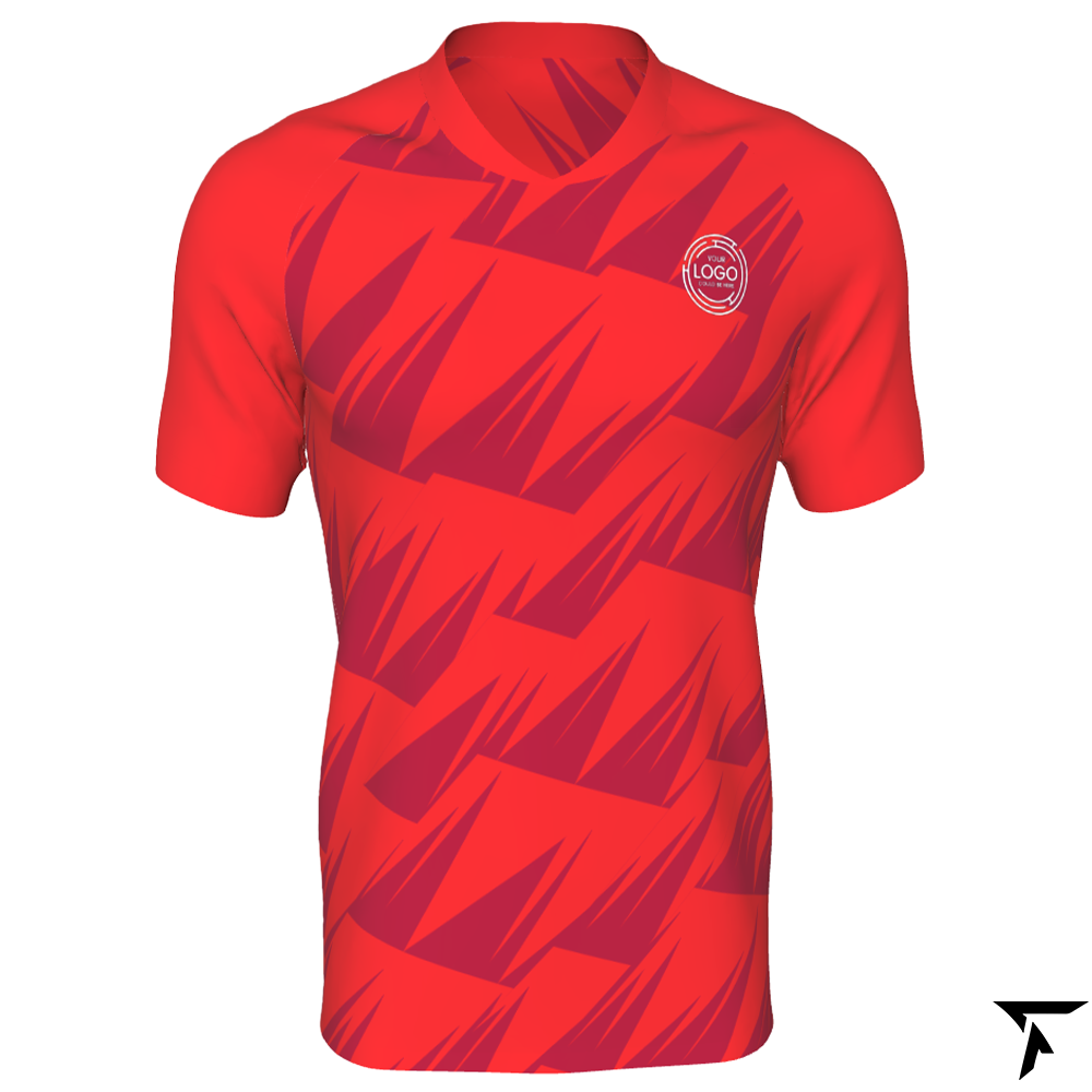 Customisable Soccer Jerseys - Red and Maroon