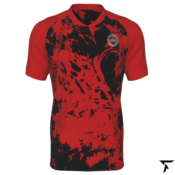 Customisable Soccer Jerseys - Red and Black