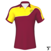 Customizable polo - Maroon and Yellow