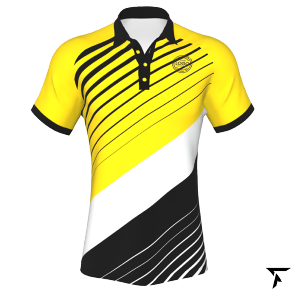 Customizable Polo Shirt - Yellow, White and Black