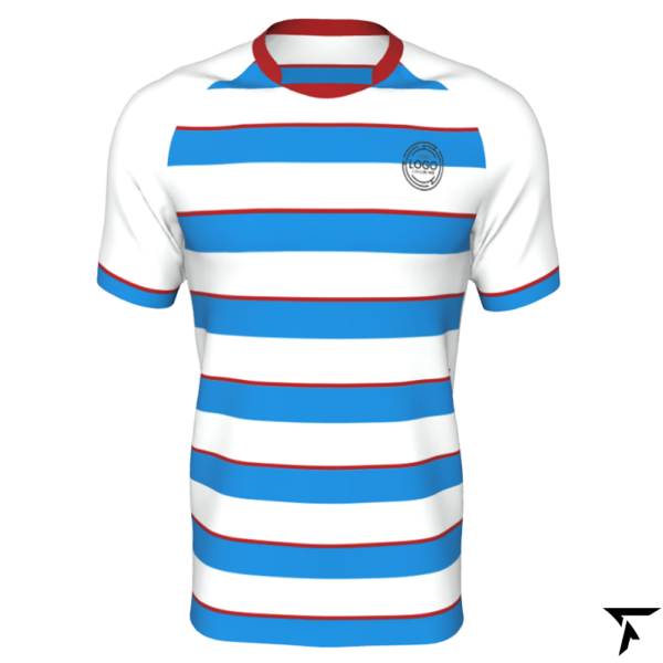 Rugby Shirt Jersey - White and Blue