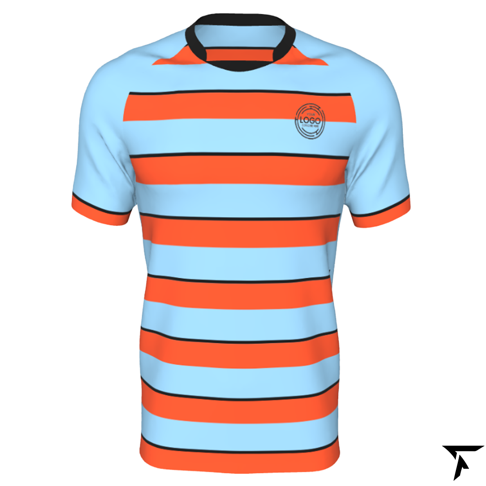 Rugby Shirt Jersey - Blue and Orange