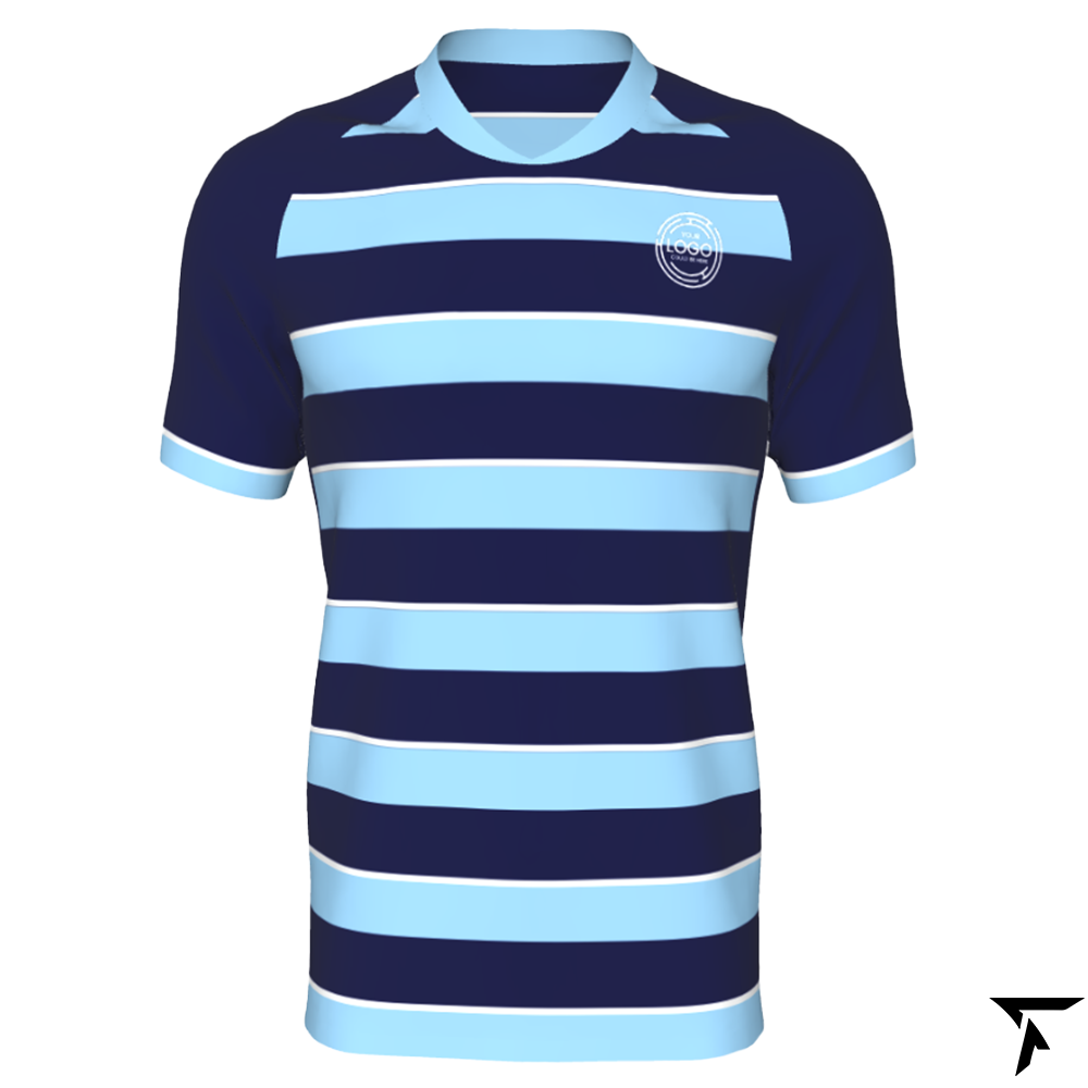 Rugby Shirt Short Sleeve - Blue