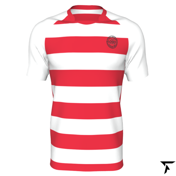 Rugby T Shirts - White and Red