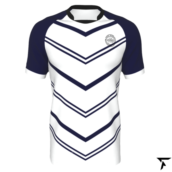 Rugby Union Jersey - White and Blue