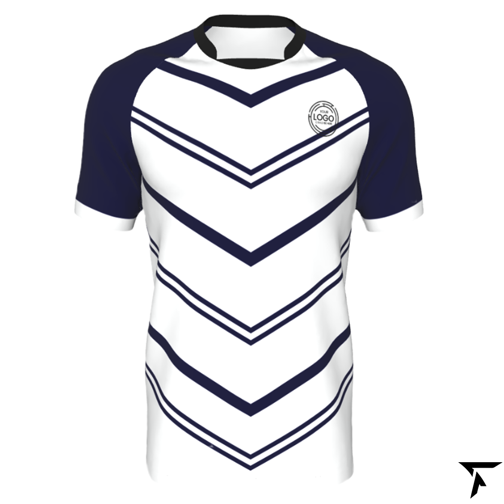 Rugby Union Jersey - White and Blue