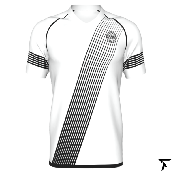 Soccer Jersey Women's - White and Black Stripes