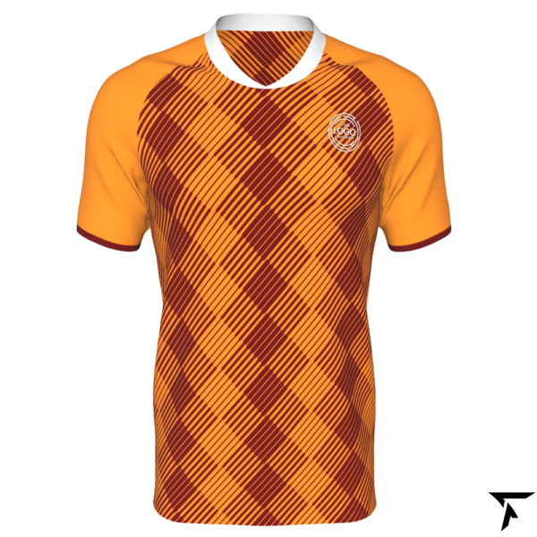 Soccer Jersey Women's - Orange and Dar Red