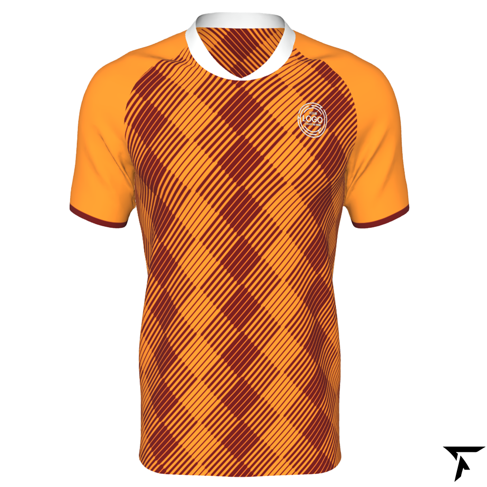 Soccer Jersey Women's - Orange and Dar Red
