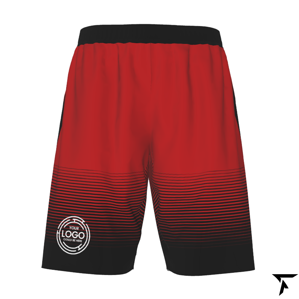 Soccer Shorts for Men - Red and Black
