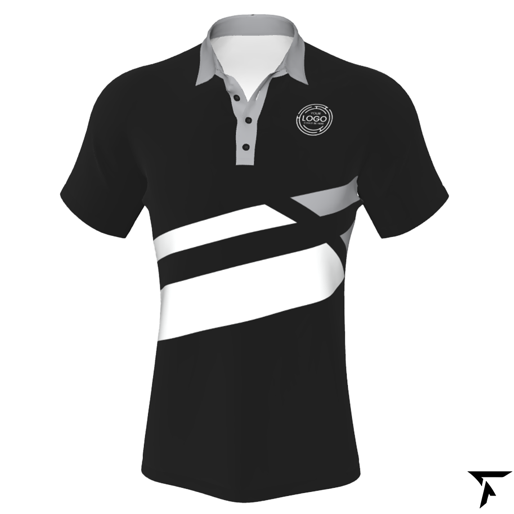 Sportswear Polo - Black, White and Gray