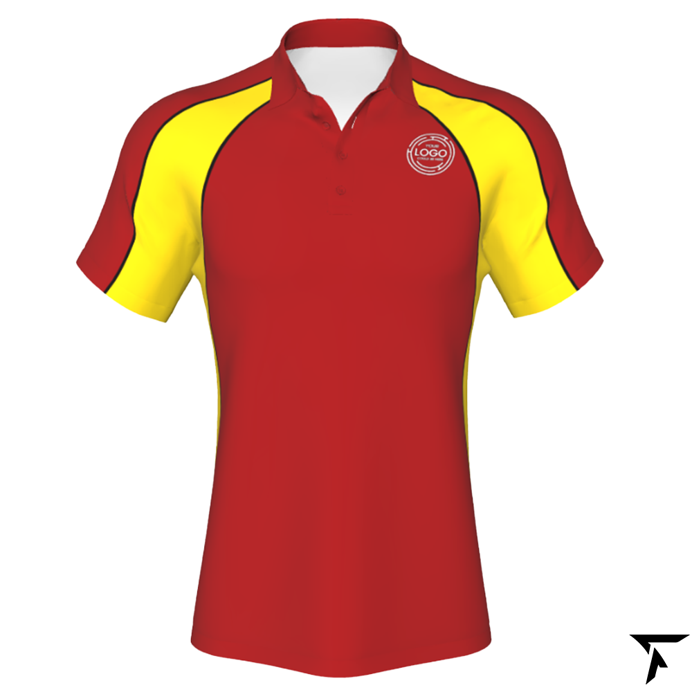 Sportswear Polo - Red and Yellow