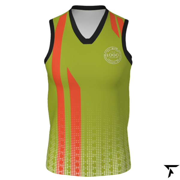 Women's Basketball Jersey - Green and Orange