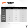 Size Chart for Men's and Women's Soccer Socks