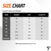 Size Chart for Youth's Soccer Shorts