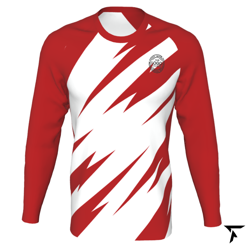 long sleeve shirts for basketball white and red