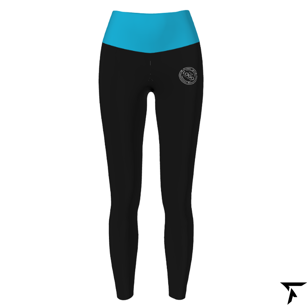 Women's Leggings - Black and Blue