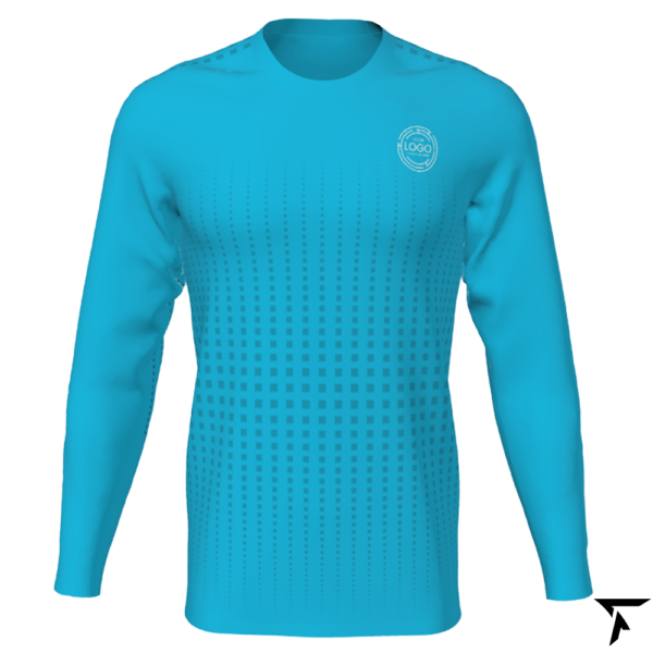 Men's Custom Soccer Long Sleeve Training Shirt - Blue