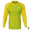 Men's Custom Soccer Long Sleeve Training Shirt - Yellow and Green