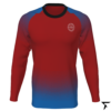 Men's Custom Soccer Long Sleeve Training Shirt - Red and Blue