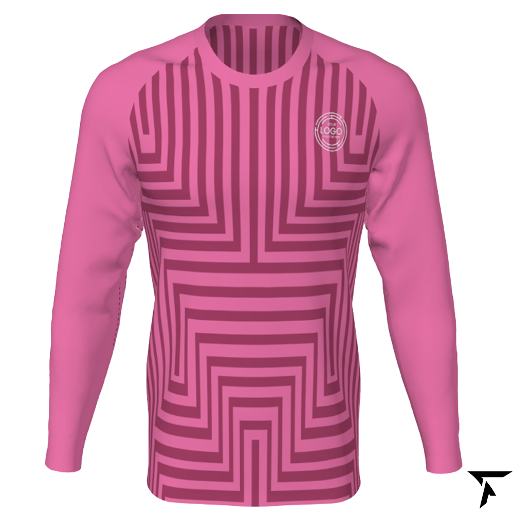 Women's Custom Soccer Long Sleeve Training Shirt - Pink