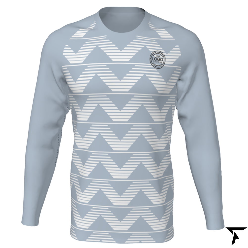 Women's Custom Soccer Long Sleeve Training Shirt - Gray