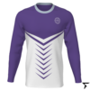 Women's Custom Soccer Long Sleeve Training Shirt - Violet and White