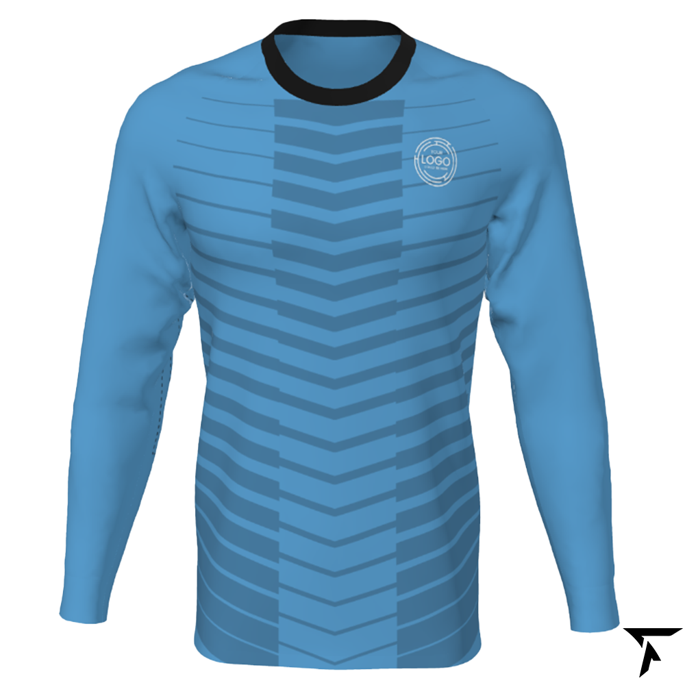 Women's Custom Soccer Long Sleeve Training Shirt - Blue