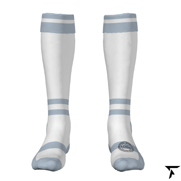 Soccer Socks - Gray and White